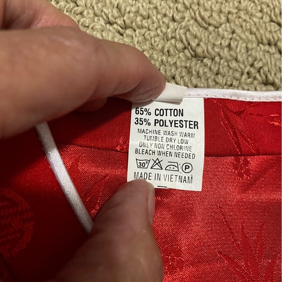 Geisha Girl Size 10 Red Qipao, Costume, Chinese Traditional Two Piece Set. - Picture 9 of 9